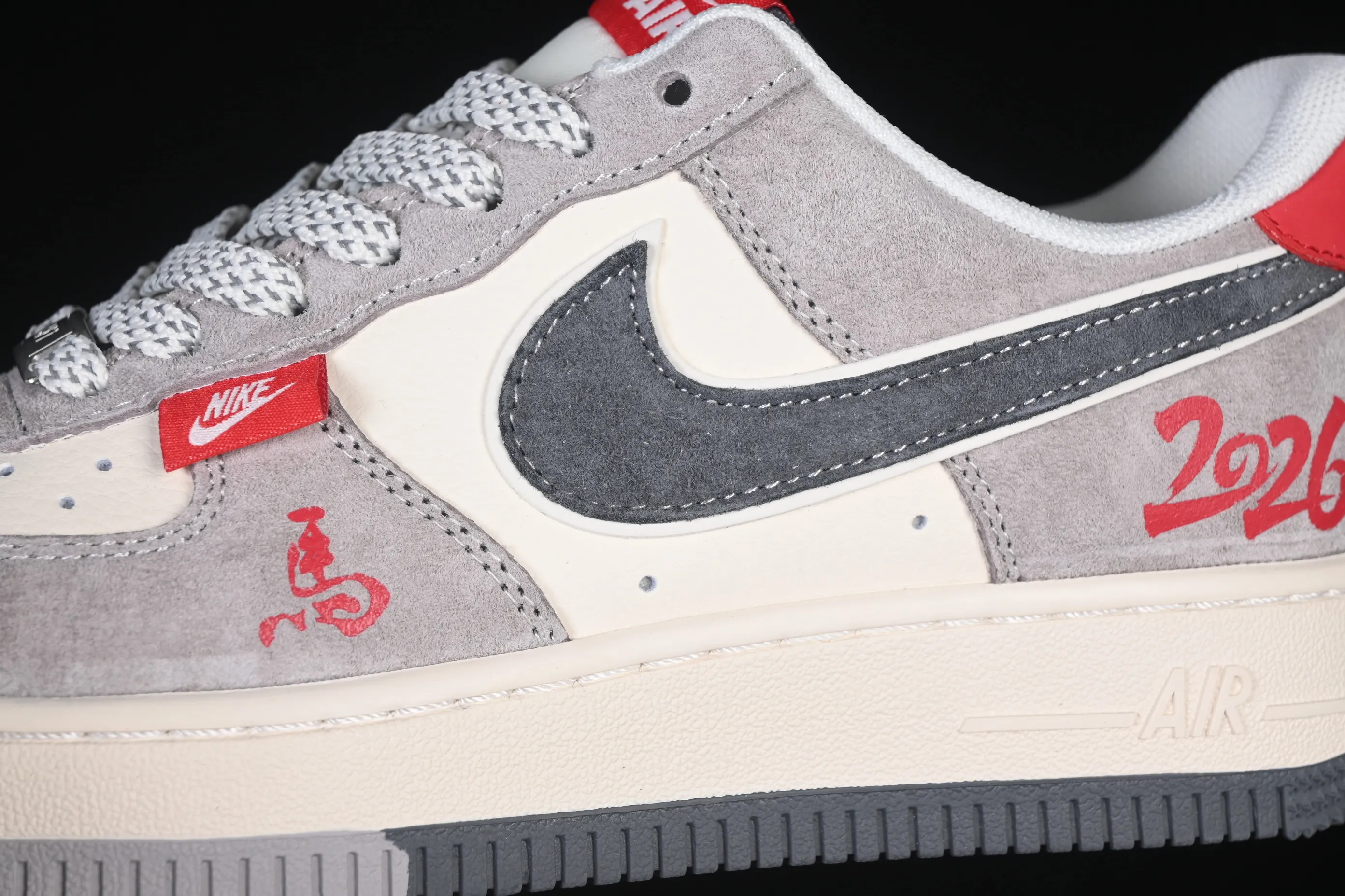 All categories Nk Air Force 1 Air Force series Nk Air Force 1 Low Air Force low-top Nike Air Force 1'07 Low Year of the Horse limited edition Gray-red texture Air Force 1 low-top casual sneakers HT5088-628